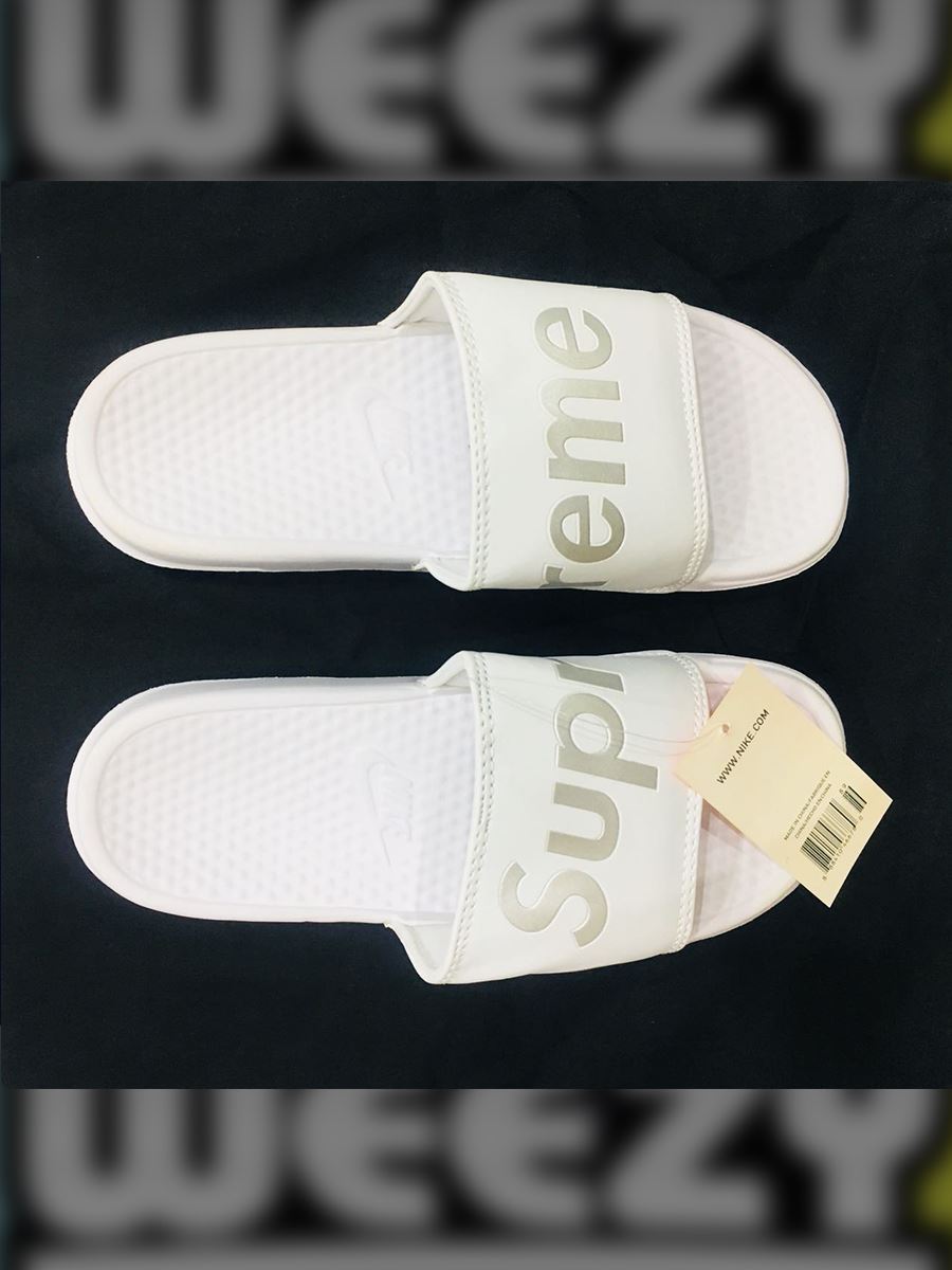 Supreme Slide (White) - Weeby Shoes